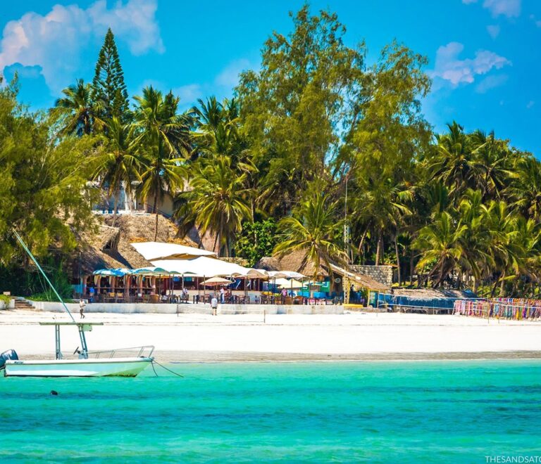 Beautiful beach destination in East Africa with white sands and clear waters