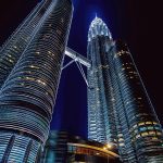 Malaysia Kuala Lumpur holiday packages from Kenya — Petronas Twin Towers at nigh